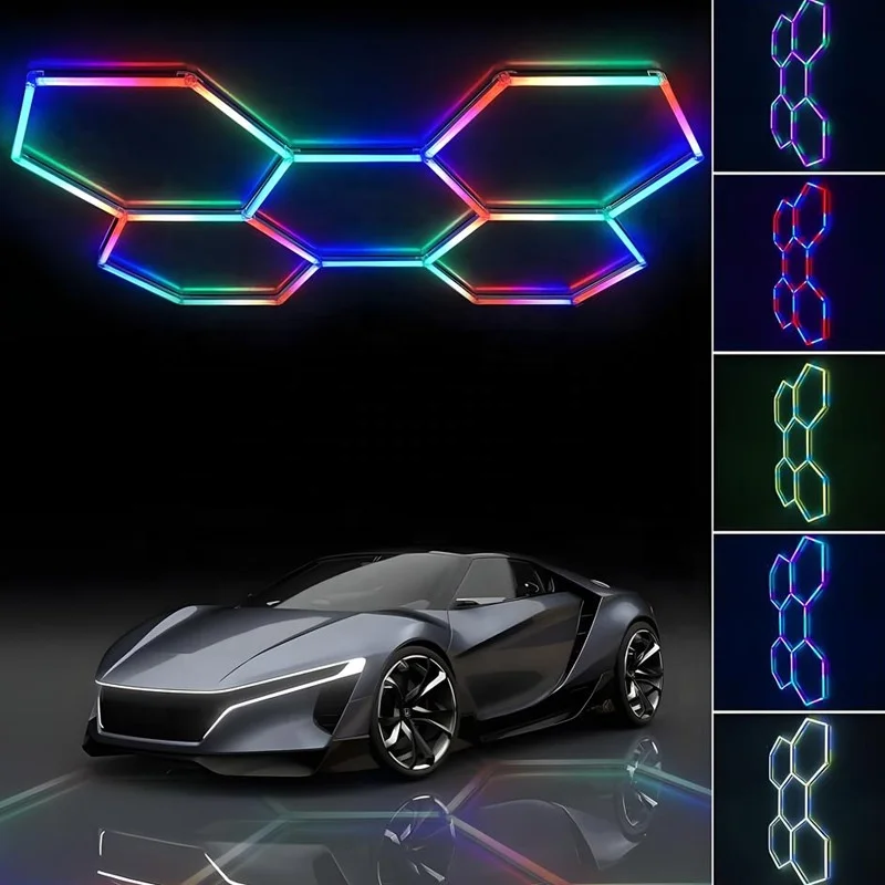 High Quality Indoor Lighting Modern 110V-240V Rgb Hexagonal Light Led for Decor Restaurant and the Car Polishing