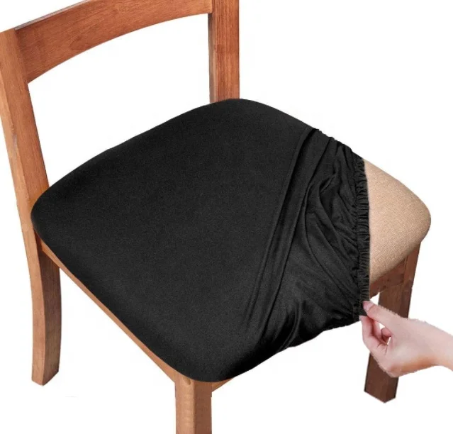 Wholesale Spandex Chair Protector Stretch Dining Chair Seat Covers for Dining Room Kitchen Office (1600619149461)
