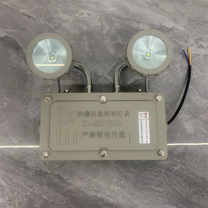 Atex 2X3W Explosion Proof Emergency Light LED Led Lighting Products White Ni-cd DF 80 Cold Rolled Steel Sheet Exit Light Sign