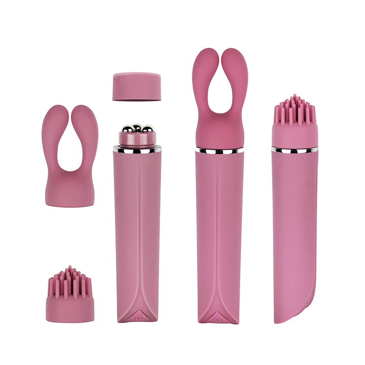 Newest Design G-spot Stimulation Vibrating with 3 Attachment Vibrators For Women Clitoris Stimulator