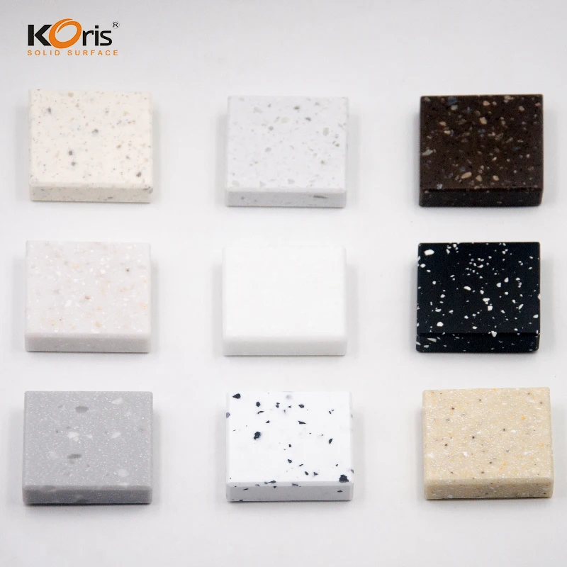 Koris countertop 12mm thick modify and pure acrylic solid surface artificial stone slab