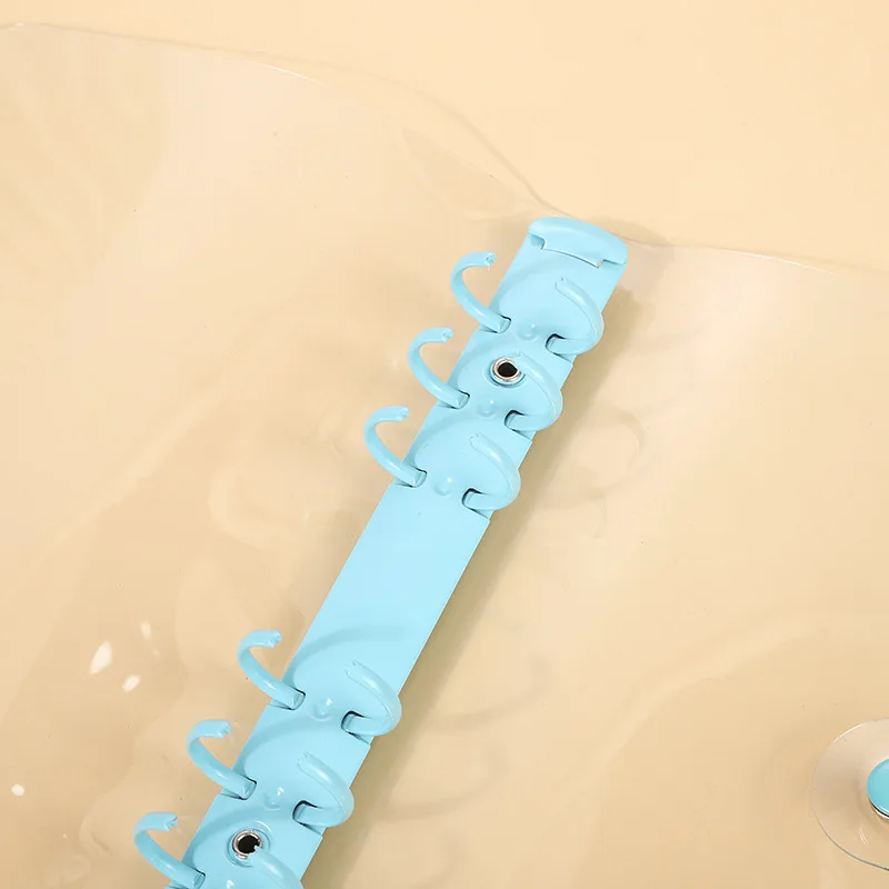 Transparent PVC Notebook Cover Clear Soft PVC A4 Snap Button 6 Ring Binder