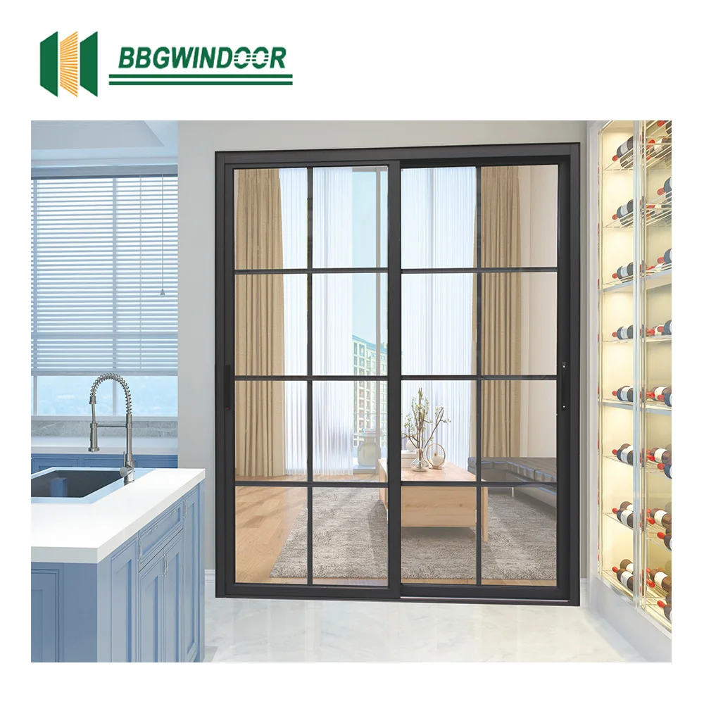 Алюминиевые раздвижные двери Lukliving наружные стеклянные звукозащищенные