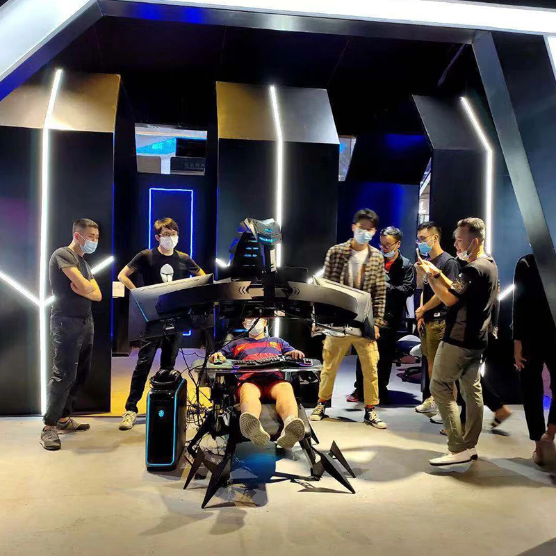 Rocking Office Chairs Game Massage Chair Three Screen Car Racing Simulator