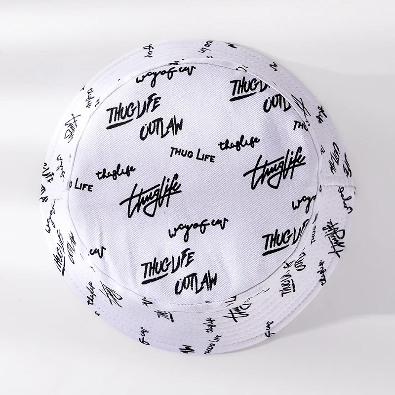 Custom Print Letters logo Wide Brim Fisherman Custom Design Logo Cool Printed Reversible Bucket Hat