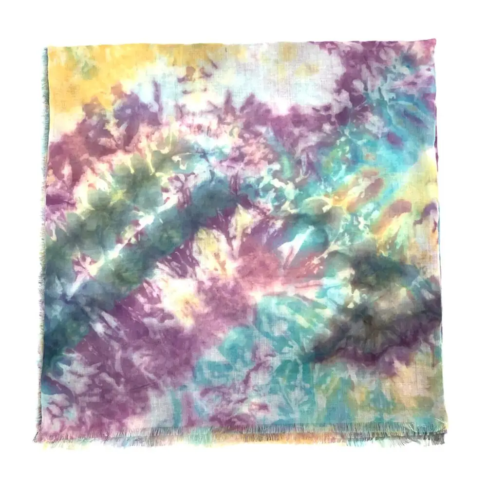 HOT fashion spring and summer one tie dye fashion disgen for OEM women viscose scarves and shawls