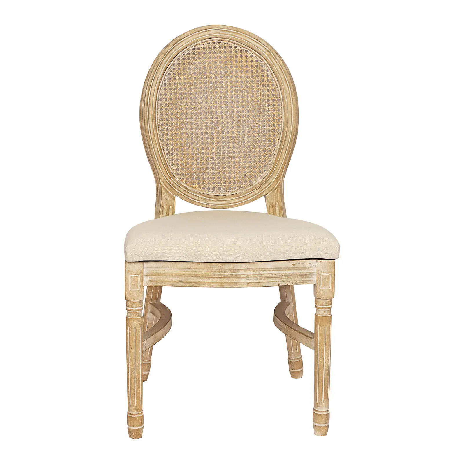 Antique Style Stacking Louis Chair Combines Rattan Cane Back With Classic Elegance for Timeless Events