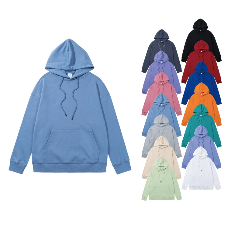 Vintage designer 100% cotton custom logo embroidery workout casual streetwear hoodie men