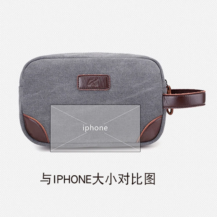 Wholesale Drop shipping Fashion Mini Bag canvas retro hand wrist bag men