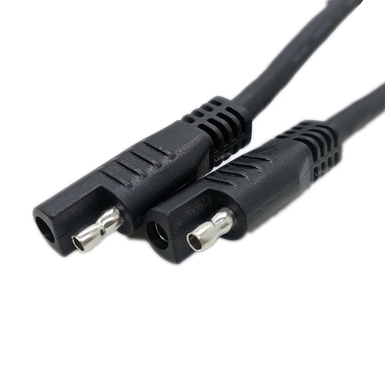 12-36V 16AWG  2Pin SAE to SAE Connector Extension black Cable with DustCap