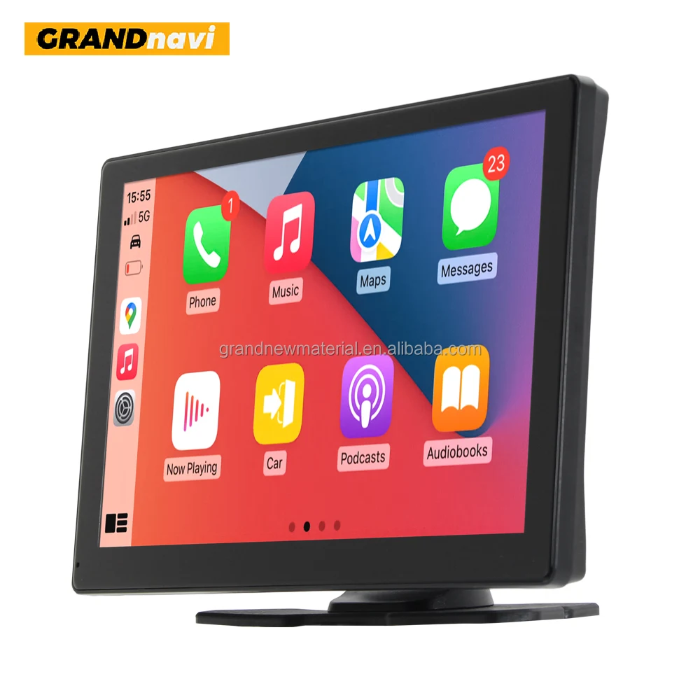 GRANDnavi 9 Inches Universal Linux System Portable Car Radio Wireless Carplay Android Auto Multimedia BT Mirror Link Car Stereo