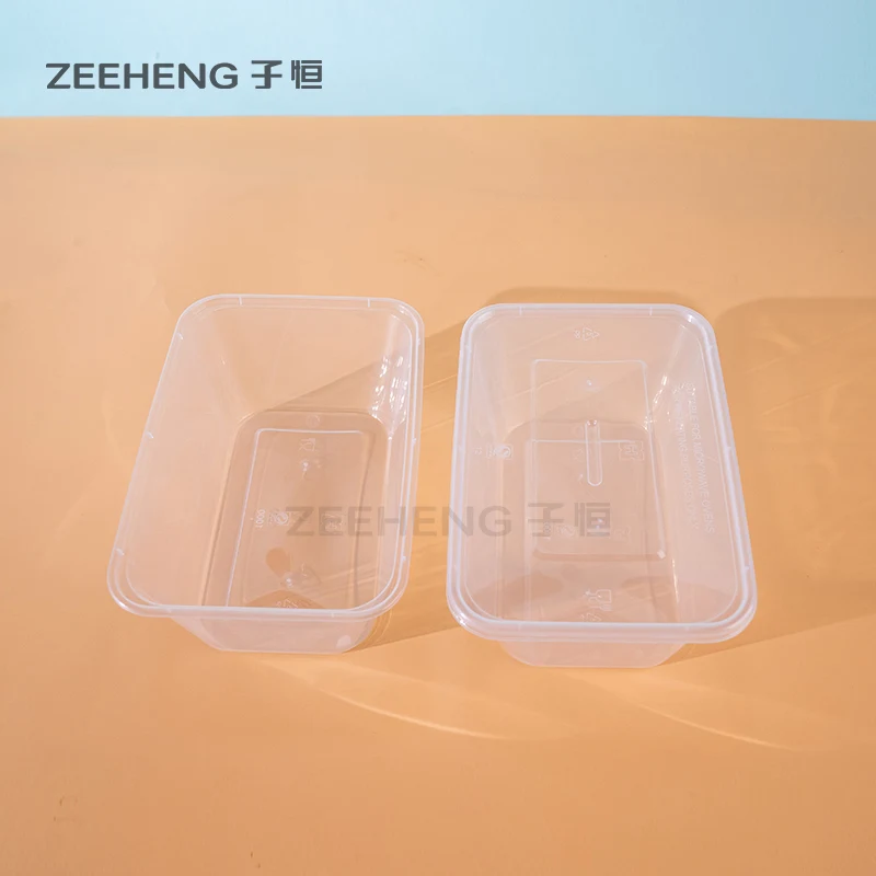 Rectangular clear disposable pp plastic food container takeaway/take out delivery lunch box
