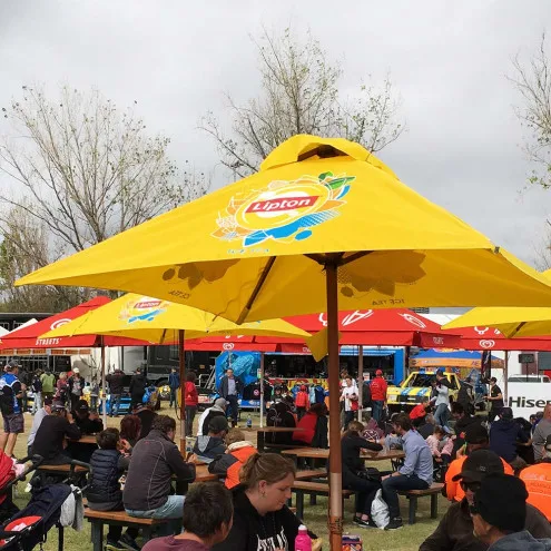 2x2 м деревянный квадратный рекламный садовый зонт