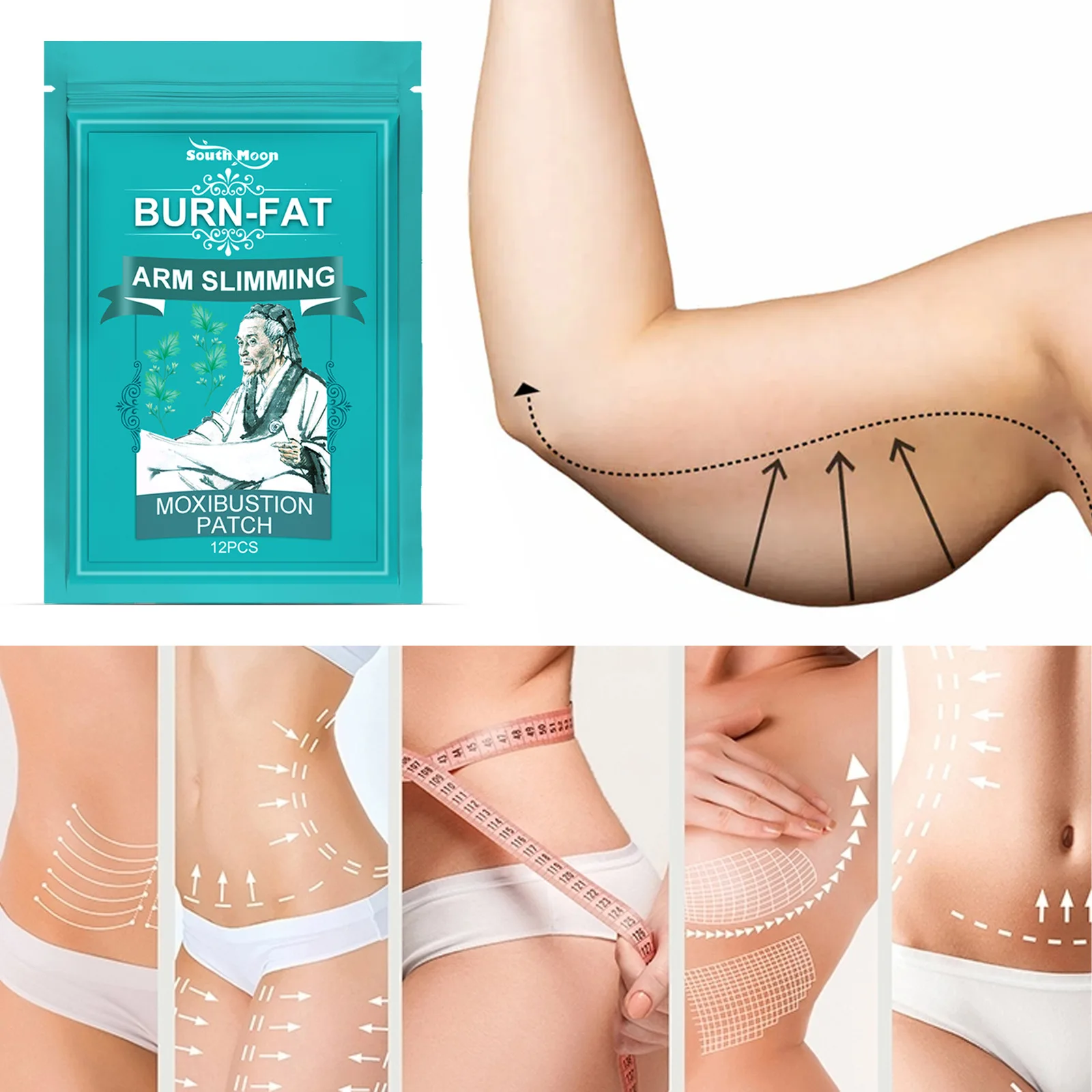 New Arrive Chinese Traditional  Pure Nature Cold Compress Treatment Moxa Sticker  Wormwood Slim Body Patch
