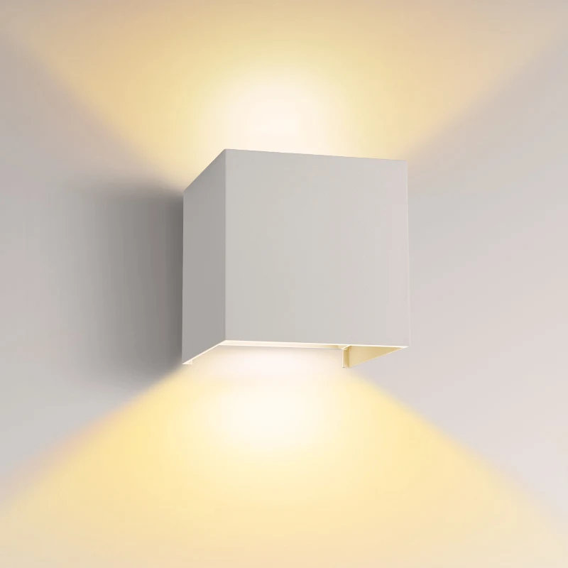 CE Rohs Modern Cube 3000K 6W indoor outdoor wall lamp fixture up down exterior wall mounted led wall light for bedroom corridor