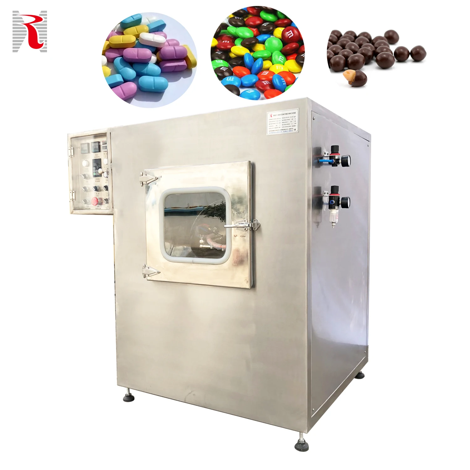 GMP High efficient Pharmaceutical tablet pill coating machine for Medicine Health product Animal medicine