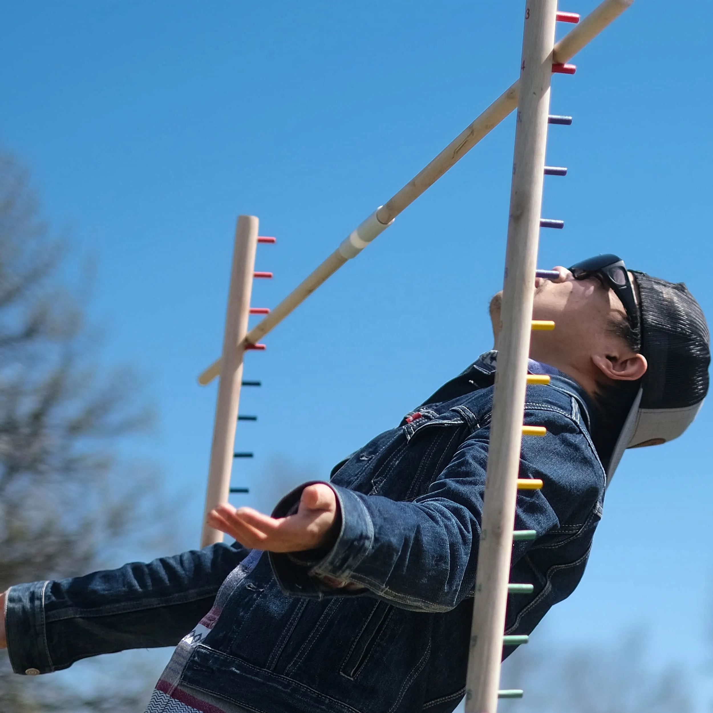 Manufacture Custom Garden backyard outdoor wooden toy limbo wooden garden game for family party game