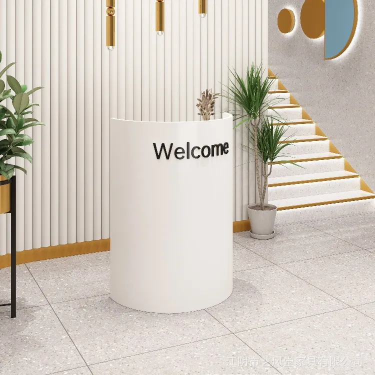 Factory Direct Supply Salon Furniture Nail cashier counter salon spa China Manufacturer Reception Desk Supplier