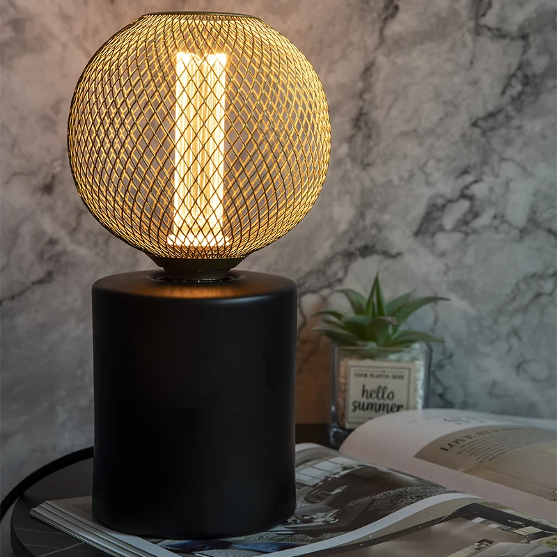 Latest Models Design Lamp Decorative Square Ceramic Bedside Lamp Table Lamp For Hotel Vintage Industrial Bulb