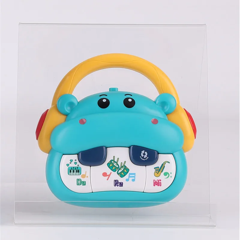 2023 New  animal keyboard  seahorse early education cognitive enlightenment sound light and music soothing toys