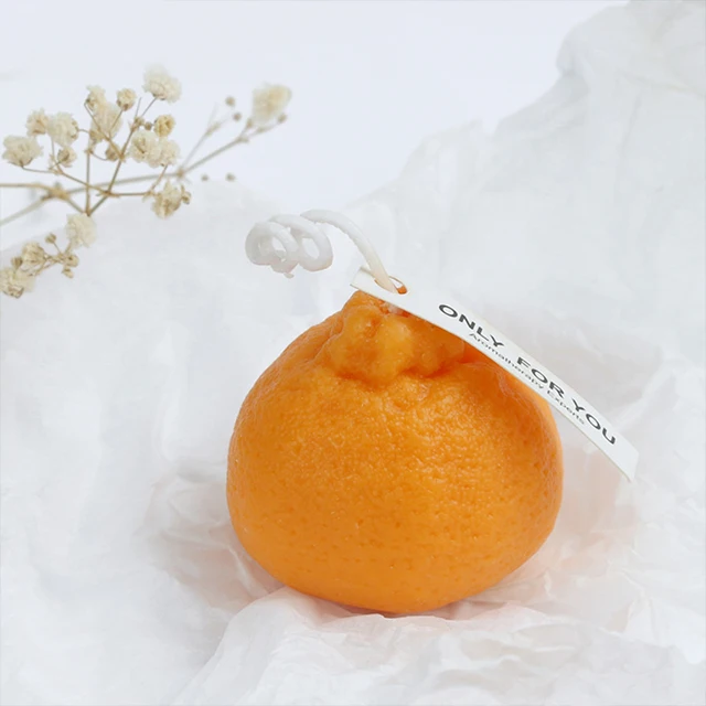 Частная этикетка длинный последний причудливый оранжевый фруктовый мандарин Роза Хлопок фитиль соевый воск Подарочная коробка ароматические свечи с упаковкой