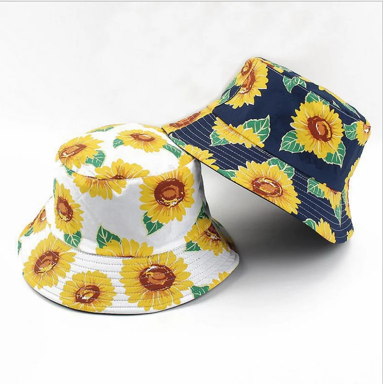 Newly printed sunflower bucket hat