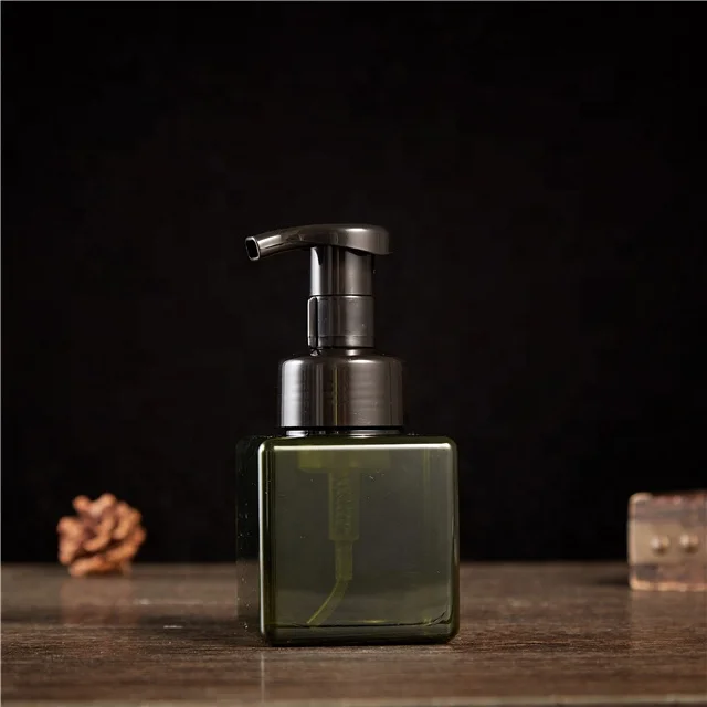 hot sale 250ml 450ml square soap dispenser petg media bottles with foam pump