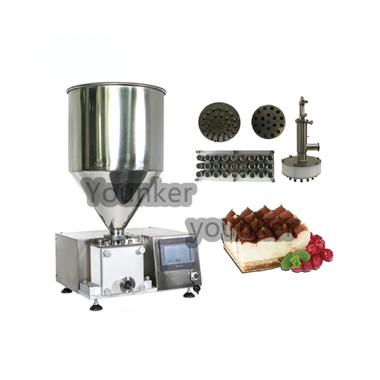 Donut Cup Cakes Depositor Chocolate Decorate Puff Decorate Bread Core Jam Cream Cake Filling Machine Cake Creaming Machine
