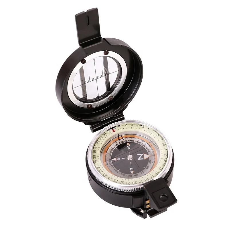 Outdoor Travel Equipment Compass Metal Portable Luminous Compass Outdoor Adventure Location Compass