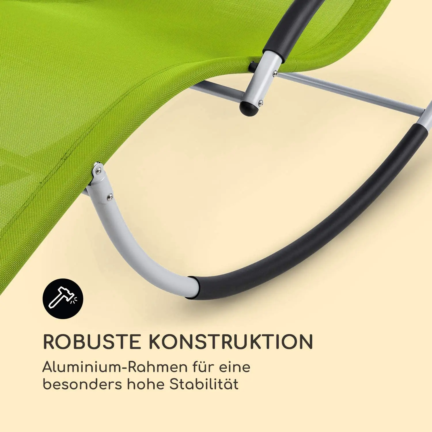 Steel Tube Orbital Folding Gravity zero Patio Lounger Rocking Chair Foldable Lounge rocking chair