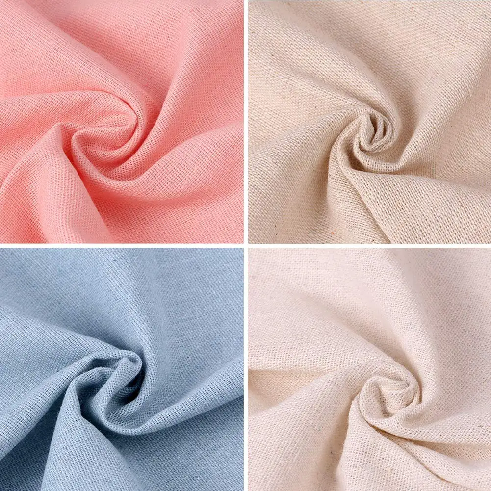 Natural Linen Fabric Solid Colored Embroidery Fabric Cross Stitch Aida Cloth