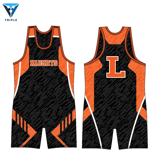 High quality professional wrestling singlet custom design breathable wrestling singlet for men