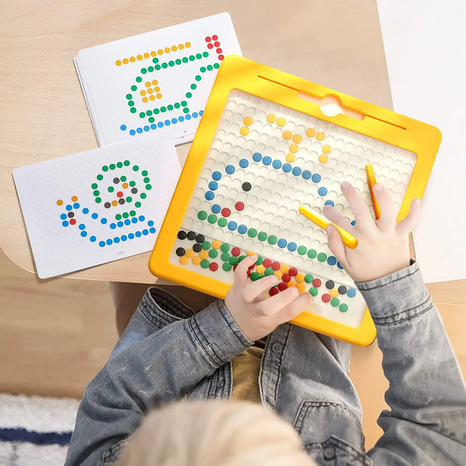 Children Big Magpad Cognitive Educational Toys Table Dots Doodle Board Magpad Magnetic Drawing Toy