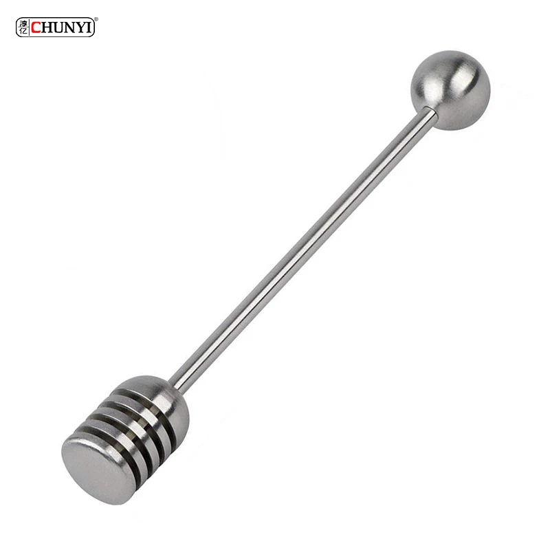 Kitchen Gadgets Honey And Syrup Wand Stainless Steel Honey Spoon For Honey Pot Jar Containers