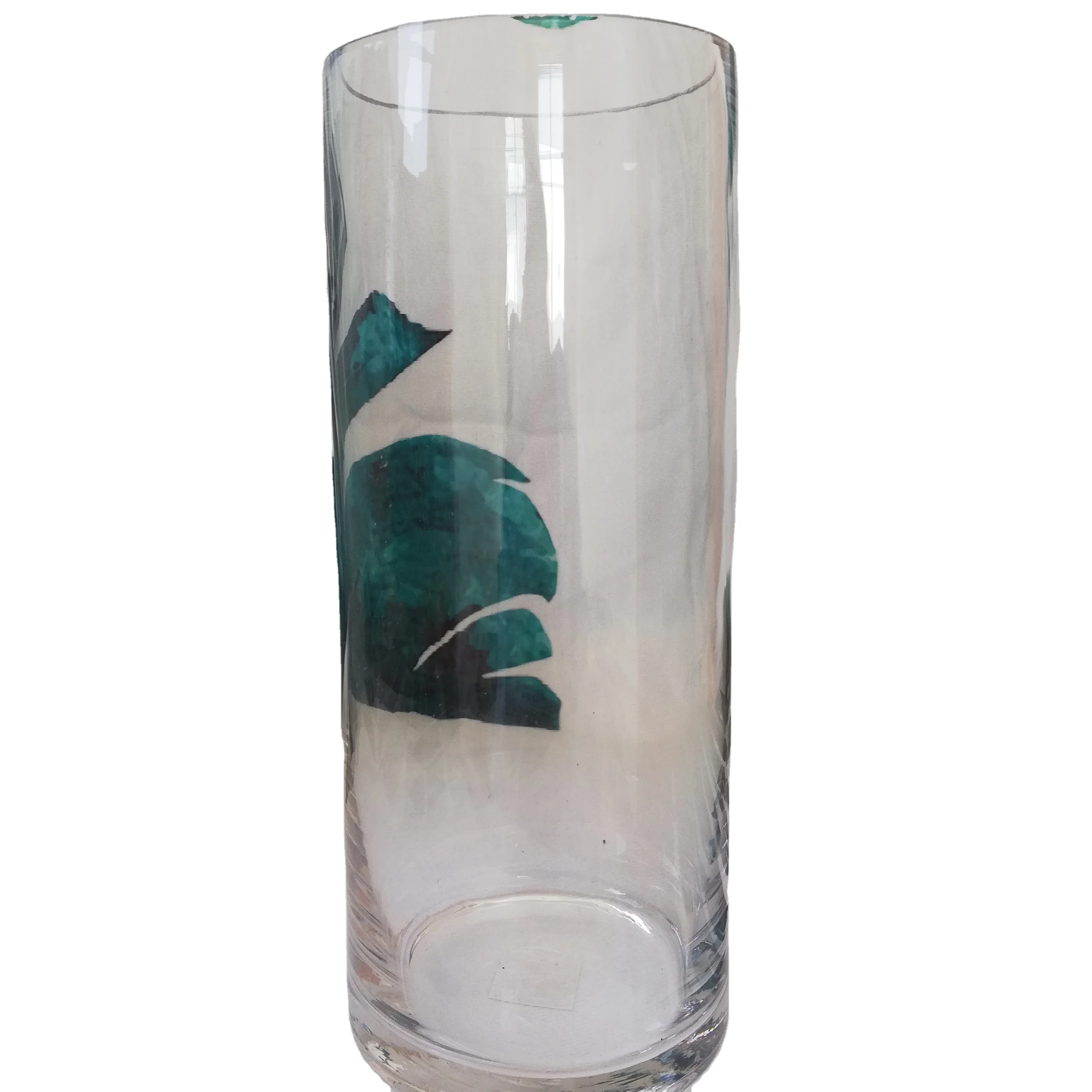 wholesale clear Cylinder Glass Vase For Home Decoration (1600522793932)