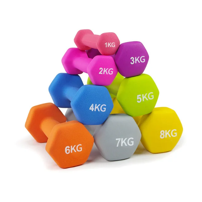 Neoprene Rubber Hex ladies dumbbell for women at  ym And Home