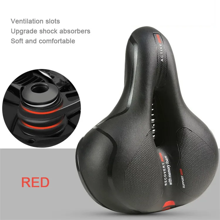 Hot Sale Road bike saddle with reflective strip Waterproof comfortable pu mountain bicycle seat shock absorption