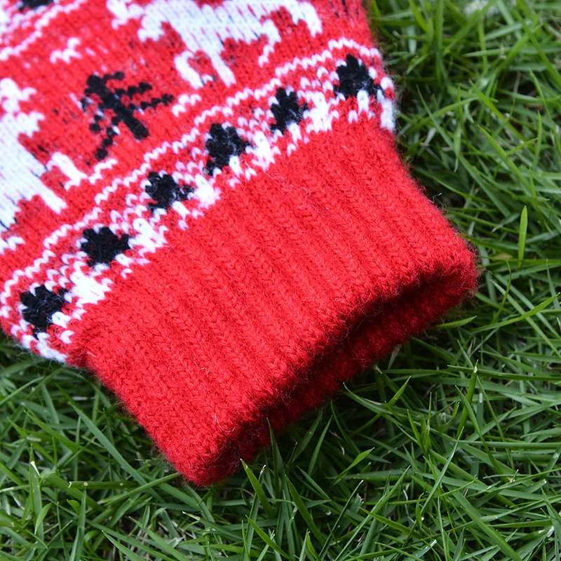 Прямая продажа с фабрики рождественские жаккардовые перчатки с оленем для сенсорного экрана Зимние перчатки для Хэллоуина теплые перчатки