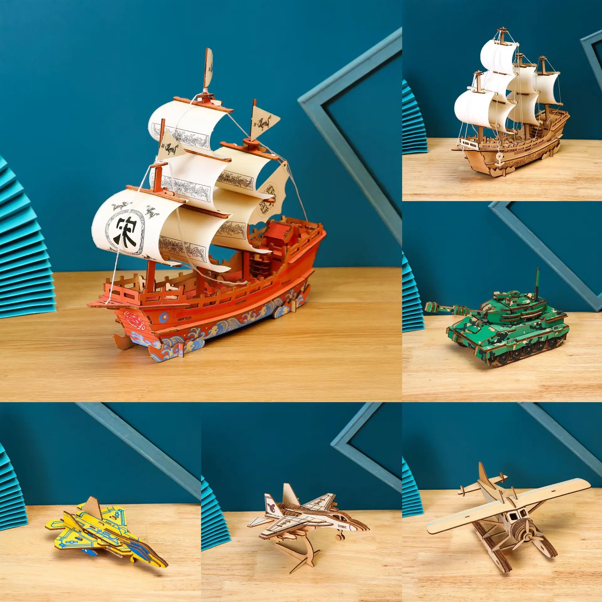Wholesale UV Printing New Girls 3D Wooden Puzzle Educational Carousel Piano Toys for Kids Aged 5-7 Unisex Box Packed