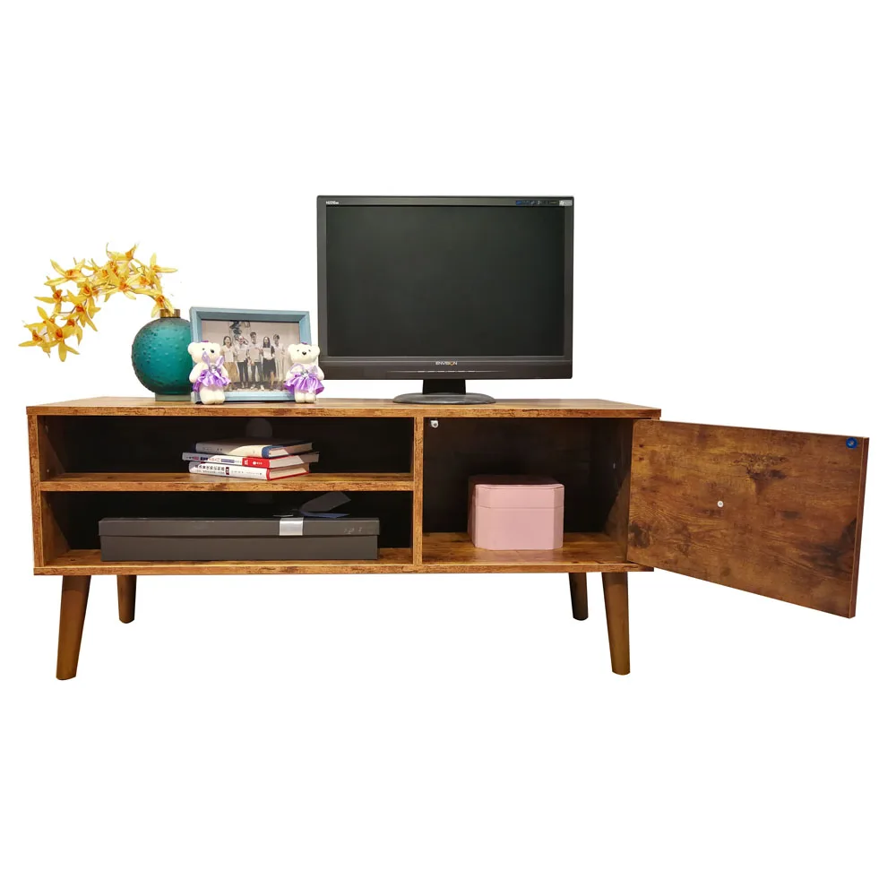 Living Room wood Cocktail Table TV stand Rectangular Sofa Coffee Table with Storage Shelf