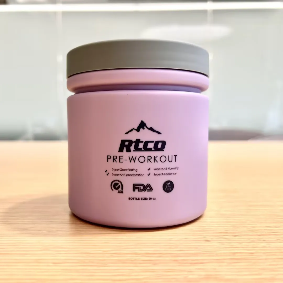 Soft Touch Protein Power Bottle With Cork Cap Food Grade Pharmaceutical Products Packaging