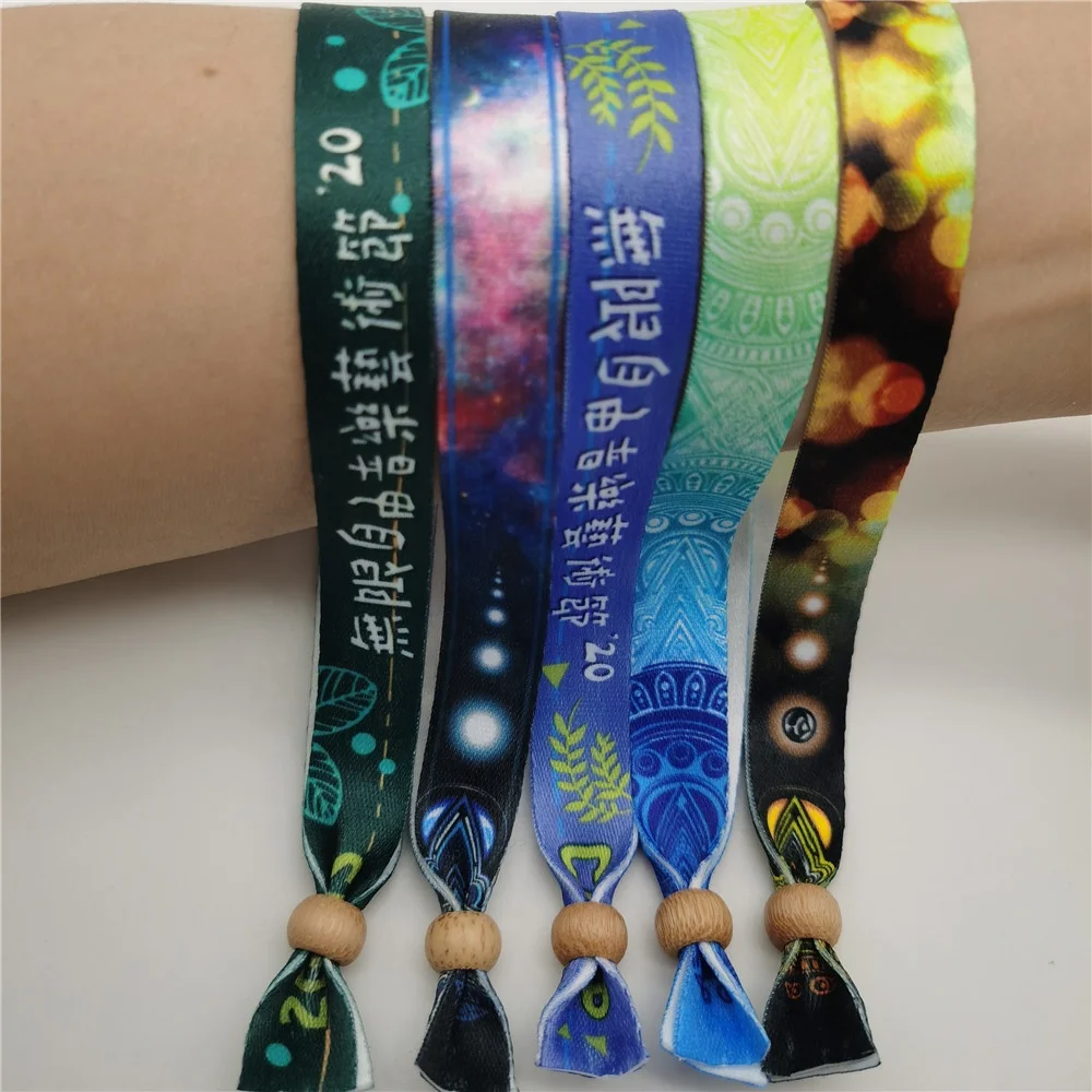 Экологичный односторонний пластиковый замок для браслетов из сатина и полиэстера