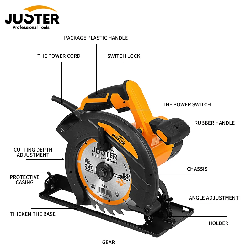 2022 new JUSTER 1400W 185mm Electric circular saw,Electric Wood Circular Saw, Electric Wood Cutting Machine