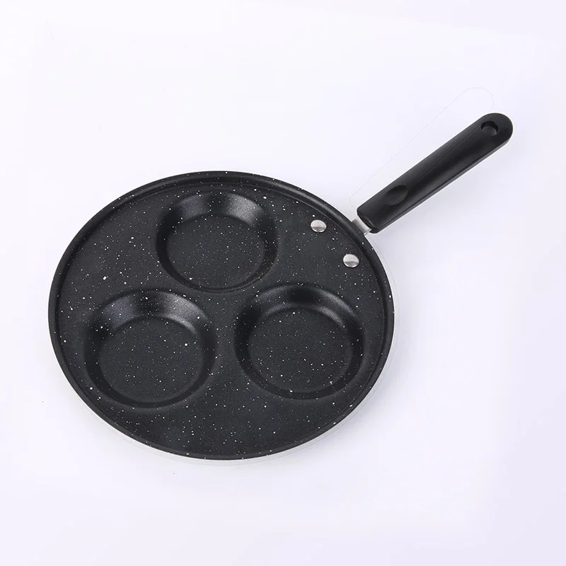2022 New 3 Hole Thickened Fried pan Egg Ham Breakfast Frying Pan Durable Omelette Pan