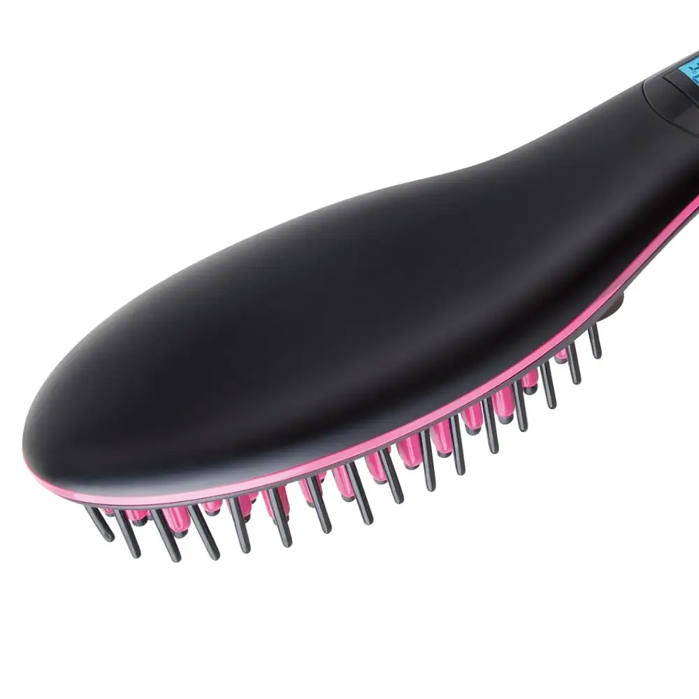 Newest Ceramic Amazing Hair Brush Straightening Comb Mini Portable LCD Display Hair Straightener Comb