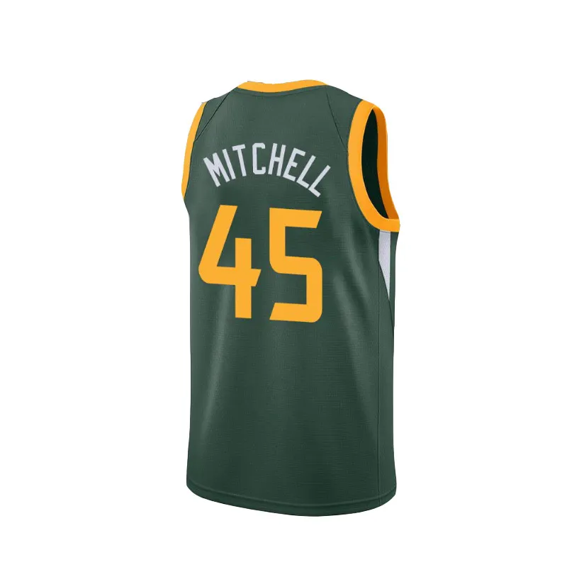 Customized Donovan Mitchell Jersey Design Basketball Shorts Sublimated #45 Donovan Mitchell Basketball Jersey/ Uniform