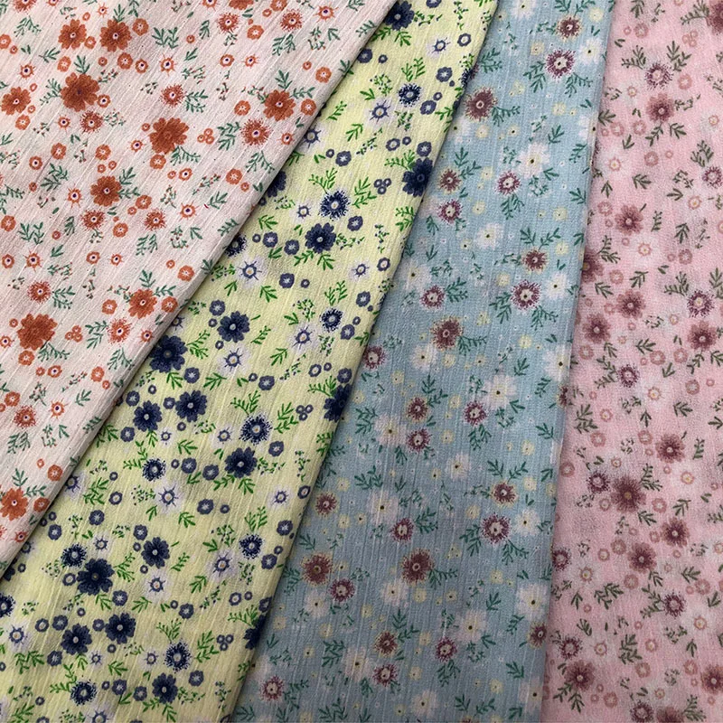 Hot selling rayon & viscose & modal fabric rayon small flower  print fabric.