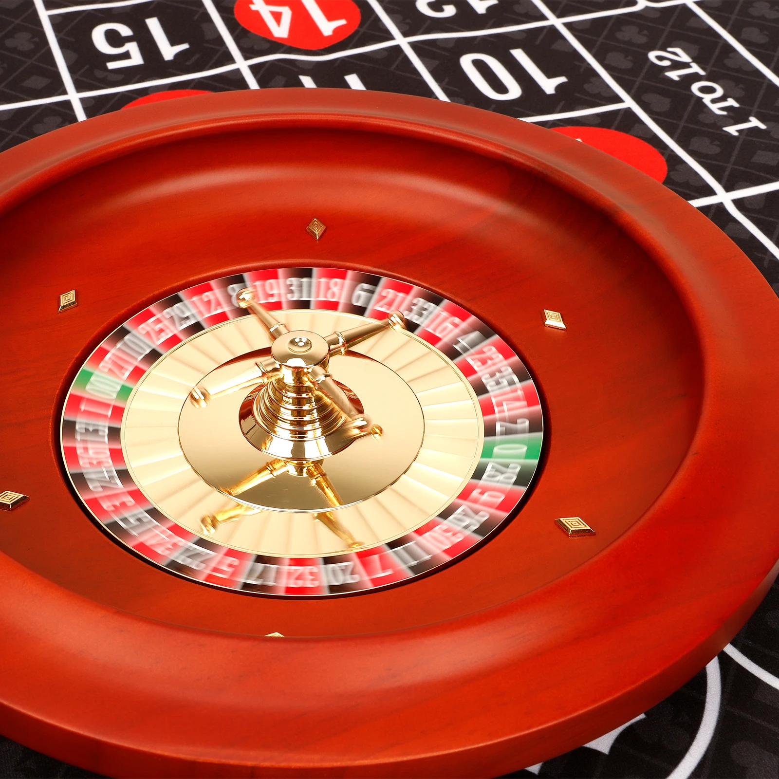 High Quality type C Casino Wooden Wheel Bingo Russian Roulette Turntable Game with Steel Balls