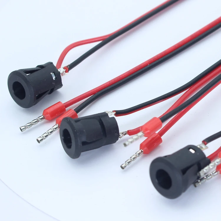 Dc-022D 2.5Pin Dc Wire Cable Power Copper Circular Dc022B Dc022 180 Degree Outlet With Nuts 5.5X2.1Mm Female 5.5X2.5Mm Dc Wire