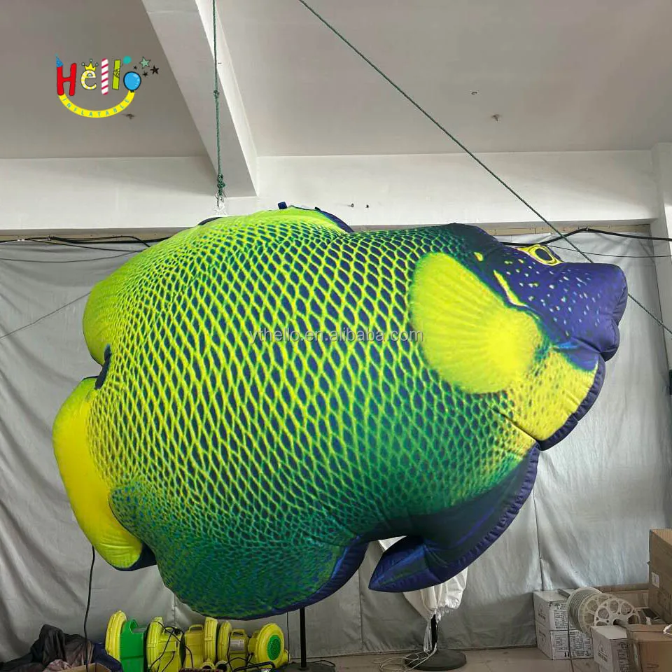 Hot Sale Giant Hanging Inflatable Fish Tropical Inflatable Fish Model For Advertising